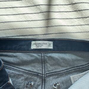 Abercrombie & Fitch Dark Wash High-Rise shorts - Blue